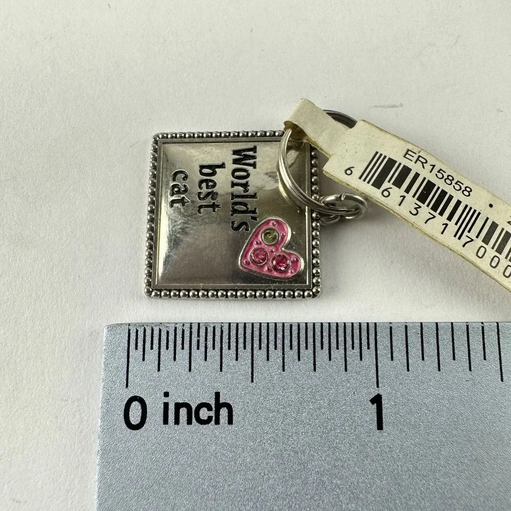 Ganz Silver Tone Collar Charm Pendant Square 
